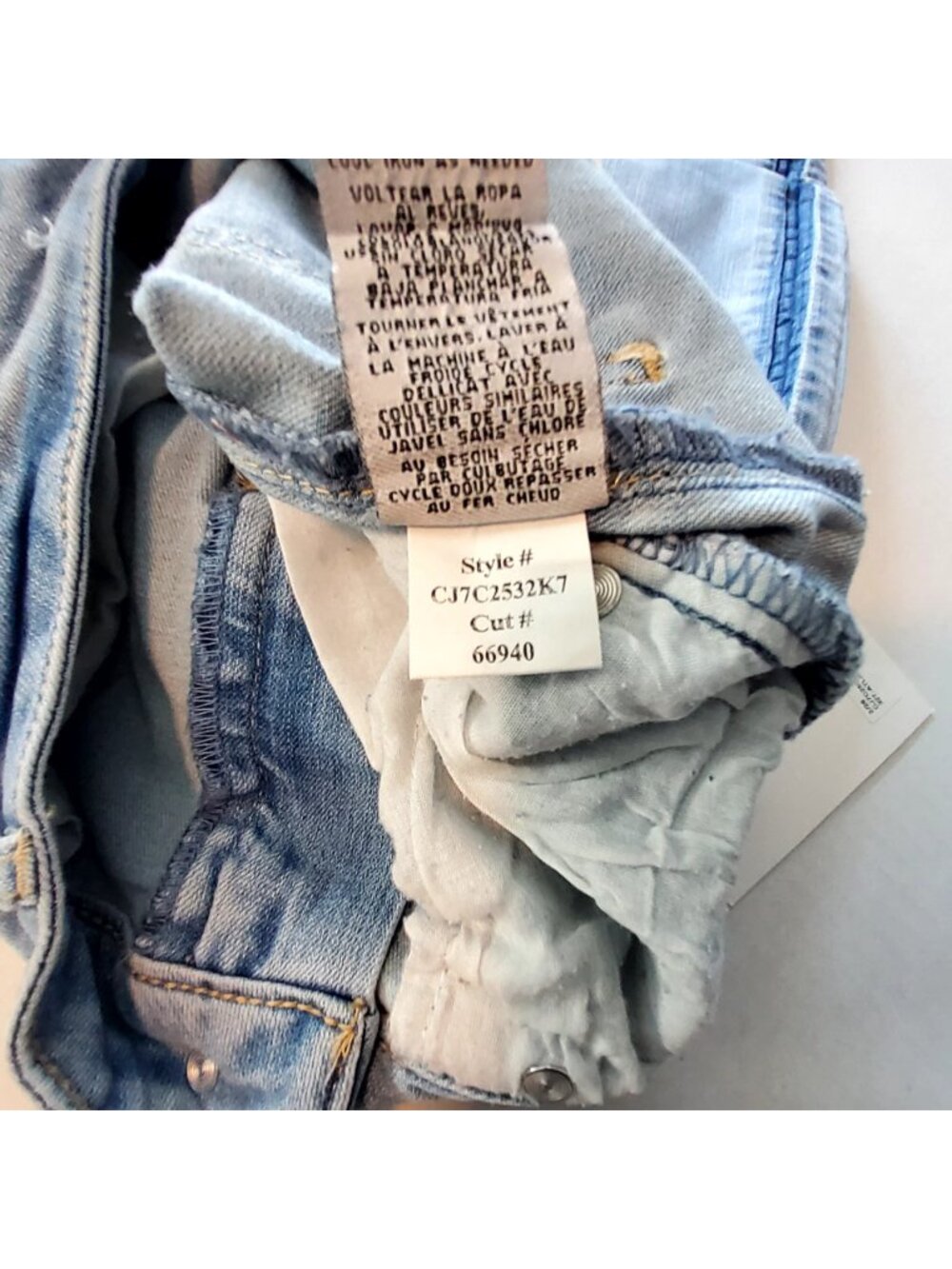 1822 Denim Womens Light Wash Skinny Jeans Size 2/26 With Stretch Cotton Blend - Picture 9 of 12